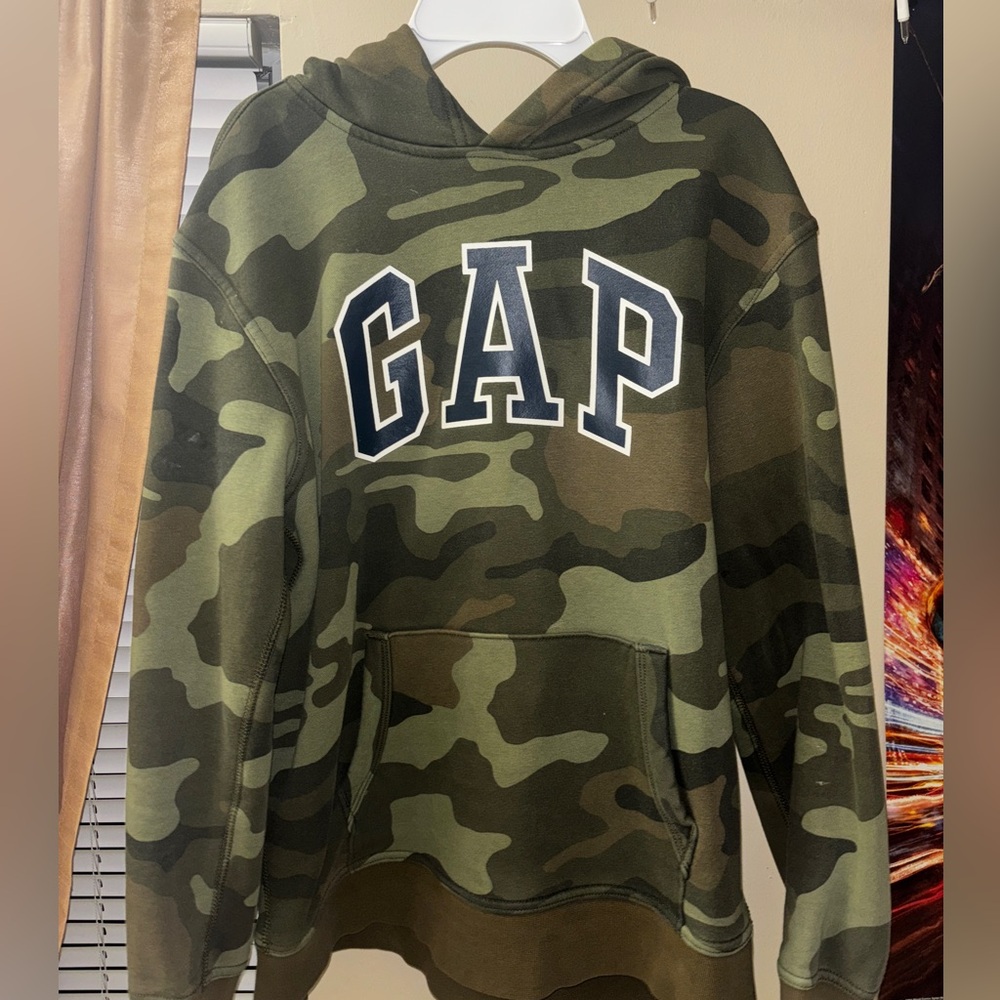 GAP Green Camouflage Hoodie